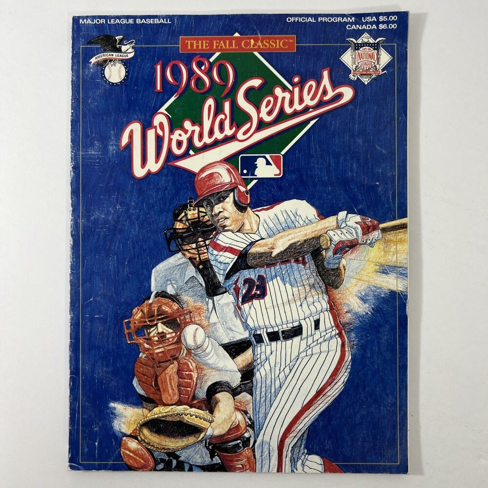 1989 World Series MLB magazine - Official Program - Vintage Baseball - Fall